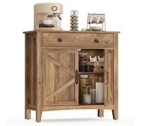 VASAGLE Buffet, Meuble de Rangement avec Tiroir, Meuble de Cuisine, avec Portes, Étagère Réglable, Style Campagne, pour Salon, 40 x 80 x 80 cm, Marron Miel BBK341K01