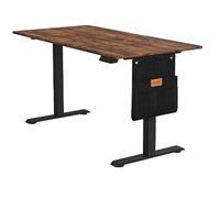 VASAGLE Bureau Assis-Debout, Bureau Électrique Réglable en Hauteur, 60 x 120 x (72-120) cm, Réglage en Continu, Fonction Mémoire 4 Hauteurs, Marron Rustique LSD172X01V01