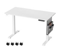 VASAGLE Bureau Assis-Debout, Bureau Électrique Réglable en Hauteur, 60 x 120 x (72-120) cm, Réglage en Continu, Fonction Mémoire 4 Hauteurs, Blanc Nuage LSD172W01V01
