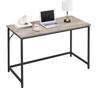 VASAGLE Bureau Bureau d'ordinateur Bureau pour bureau chambre à coucher 60 x 120 x 76 cm Design industriel châssis métallique gris-noir