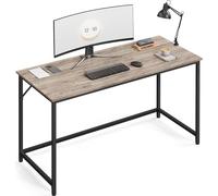 VASAGLE Bureau Bureau d'ordinateur Bureau pour bureau chambre à coucher 60 x 140 x 76 cm Design industriel châssis métallique gris-noir