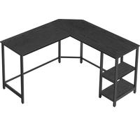 VASAGLE Bureau, bureau informatique en L, bureau d'angle avec 2 étagères, bureau peu encombrant, gaming, home office, facile à monter