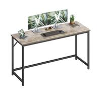 VASAGLE Bureau d'Ordinateur, Table, 140 x 50 x 76 cm, pour Bureau, Chambre, Salon, Cadre en Métal, Grège Chiné et Noir d'encre LWD214L101