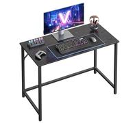 VASAGLE Bureau d'Ordinateur, Table, 50 x 100 x 76 cm, pour Bureau, Chambre, Salon, Cadre en Métal, Noir Boisé et Noir d'encre LWD041B56