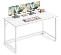 VASAGLE Bureau d'Ordinateur, Table, 60 x 120 x 76 cm, pour Bureau, Chambre, Salon, Cadre en Métal, Blanc Érable LWD039W01