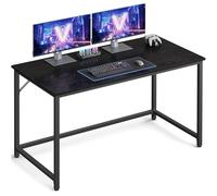 VASAGLE Bureau d'Ordinateur, Table, 60 x 120 x 76 cm, pour Bureau, Chambre, Salon, Cadre en Métal, Noir Boisé et Noir d'encre LWD039B56