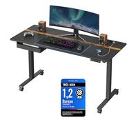 VASAGLE Bureau Électrique Réglable en Hauteur, Bureau Assis-Debout, Surface 60 x 140 cm, Réglable en Continu, Fonction Mémoire de 4 Hauteurs, Noir LSD114B01