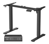 VASAGLE Bureau Électrique Réglable en Hauteur, , sans Plateau de Table, Fonction Mémoire 3 Hauteurs, Acier, Noir d'encre