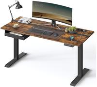 VASAGLE Bureau électrique réglable en hauteur, surface de travail 60 x 140 cm, réglage continu, fonction mémoire avec 4 hauteurs