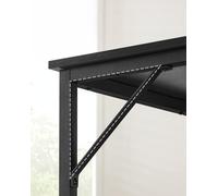VASAGLE Bureau, petite table d'ordinateur, bureau pour bureau, chambre à coucher, 50 x 100 x 76 cm, design industriel, structure métallique, noir