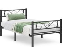 VASAGLE Cadre de lit simple Cadre de lit métallique, adapté à un matelas de 90 x 190 cm, pour adultes enfants enfants, pas de boxspring nécessaire