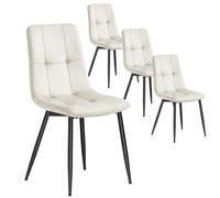 VASAGLE Chaises de Salle à Manger en Velours, Rembourrées, Lot de 4