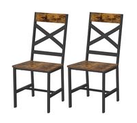 VASAGLE Chaises de Salle à Manger, Lot de 2, avec Dossier en X