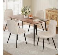 VASAGLE Chaises de Salle à Manger, Lot de 4, Tissu Chenille