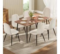 VASAGLE Chaises de Salle à Manger, Lot de 6, Tissu Chenille