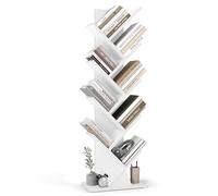 VASAGLE Custos Collection - Bibliothèque Arbre, Bibliothèque Moderne sur Pied, pour Chambre, Salon, Bureau, 20 x 38 x 115,2 cm, Blanc Nuage LBC609WB01