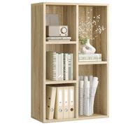 VASAGLE CUSTOS Collection - Bibliothèque en Bois, Étagère de Rangement, Meuble de Rangement Cube, 50 x 24 x 80 cm, 1 Pièce, pour Salon Bureau, Jaune CUSTOS LBC25NLV1