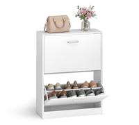 VASAGLE CUSTOS Collection - Bibliothèque en Bois, Étagère de Rangement, Meuble de Rangement Cube, 65,8 x 30 x 130 cm, 1 Pièce, pour Salon Bureau, Blanc LBC02WTV3