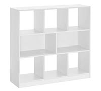VASAGLE Custos Collection - Bibliothèque, Étagère, Meuble de Rangement avec Compartiments Ouverts, pour Salon, Chambre, Bureau, Cloison Séparateur, 97,5 x 30 x 100 cm, Blanc LBC52WTV2