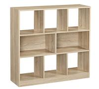 VASAGLE CUSTOS Collection - Bibliothèque, Étagère, Meuble de Rangement avec Compartiments Ouverts, pour Salon, Chambre, Bureau, Cloison Séparateur, 97,5 x 30 x 100 cm, Couleur Boisée LBC52NLV1