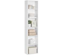 VASAGLE Custos Collection - Bibliothèque, Étagère sur 6 Niveaux, Meuble de Rangement Ouvert, Étagère, pour Salon, Bureau, Salle à Manger, Blanc Nuage LBC167T14