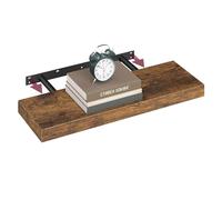 VASAGLE Custos Collection - Étagère Murale, Tablettes Flottantes, 60 x 20 x 3,8 cm, Étagères Suspendues pour Cadres Photo, Décoration, Rangement pour Salon, Bureau, Cuisine, Marron Rustique LWS26BXV1