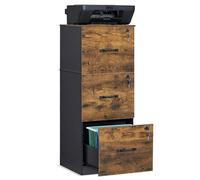 VASAGLE Custos Collection, Meuble de Bureau, avec 3 Tiroirs Verrouillables