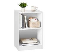 VASAGLE Custos Collection - Table de Chevet avec Compartiments Ouverts, Table d’Appoint avec Étagère Réglable, Double Usage, Montage Simple, pour Chambre, Salon, Blanc Nuage LET666WB01