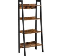 VASAGLE échelle étagère bibliothèque à 4 niveaux, rangement armoire sur pied, bureau, salon, chambre, cuisine, style industriel