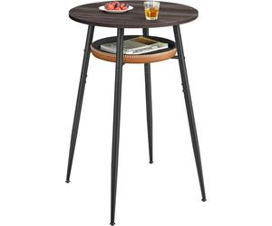 VASAGLE EKHO Collection - Table de bar ronde avec rangement intégré, compacte pour cuisine