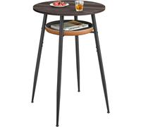 VASAGLE EKHO Collection - Table haute ronde avec rangement intégré, compacte pour la cuisine