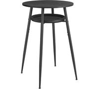 VASAGLE EKHO - Table de bar haute ronde avec espace de rangement