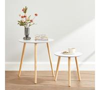 VASAGLE ensemble de tables d'appoint blanc