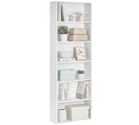 VASAGLE Étagère à Livres 6 Niveaux 24x60x178.5cm Espace de Stockage Ouvert Blanc Nuage