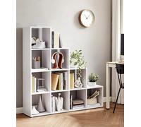 VASAGLE Étagère à livres en bois d’exposition avec compartiments en forme d’escalier - 10 cubes