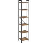 VASAGLE Étagère, bibliothèque, étagère sur pied, étagère DVD, avec 6 niveaux, étagère de bureau, étagères ouvertes, pour bureau, salon, chambre, cuisine