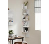 VASAGLE Étagère d’Angle Murale, Étagère de Rangement à 5 Niveaux, Étagère à Plantes, pour Chambre à Coucher, Salon, Salle de Bain, Bureau à Domicile, Blanc Nuage Blanc
