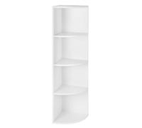VASAGLE Étagère d'angle à 4 Niveaux, Étagères de Rangement Autoportantes, Bibliothèque en Bois, pour Cuisine, Chambre, Salon, Bureau, Blanche LBC42WT