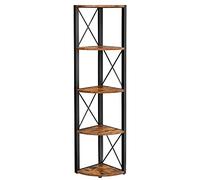 VASAGLE Étagère d'angle à 5 Niveaux étagère de Rangement Multifonction, bibliothèque, étagère à Plantes, pour Salon, Salle de Bain, Cuisine, Chambre à Coucher, Bureau, Facile à Assembler,