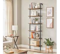 VASAGLE Étagère échelle, Bibliothèque 6 Niveaux, Meuble Rangement Livres, Style Industriel, Marron Rustique LLS103B01