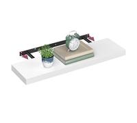 VASAGLE Étagère Murale, étagère Flottante, 20 x 80 x 3,8 cm, étagère Murale pour Cadre Photo, décoration, étagère pour Salon, Bureau, Cuisine, Blanc Neige LWS028WE01