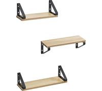 VASAGLE Étagère murale, étagère flottante, 3 pièces, 2 possibilités de fixation, étagère de rangement suspendue pour salon, cuisine, bureau, salle de bain