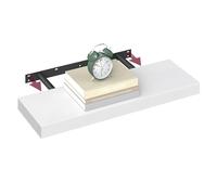 VASAGLE Étagère Murale, Tablette Flottante, 20 x 60 x 3,8 cm, Étagère Suspendue pour Cadres Photo, Décoration, Rangement pour Salon, Bureau, Cuisine, Blanc Neige LWS026WE01