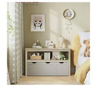 VASAGLE Étagère pour Enfants, Rangement de Jouets, Meuble à Jouets avec Boîtes sur Roulettes, LHS380C02