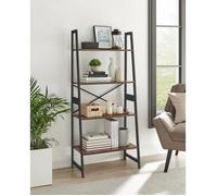 VASAGLE Étagère Rangement 4 Niveaux, Bibliothèque, Meuble de Rangement, Structure en Bambou, Montage Facile, Noir