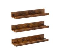 VASAGLE Étagères Murales en Suspension Ensemble de 3 Flottantes 38cm Brun Rustique
