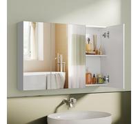 VASAGLE Kailyn Collection - Armoire Murale Salle de Bain, Style Moderne, 15 x 90 x 60 cm, Blanc BBK032W01