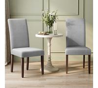 VASAGLE Lot de 4 Chaises de Salle à Manger, Chaises Cuisine, Dossier Haut, pour Cuisine, Assise Épaisse, 58 x 48 x 100 cm, Gris Tourterelle KDC158G01-2J