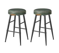VASAGLE Lot de 2 tabourets de Bar de Cuisine, de comptoir de Petit-déjeuner, tabourets de Salle à Manger avec Repose-Pieds Vert Olive ULBC080C01