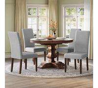 VASAGLE Lot de 4 Chaises de Salle à Manger, Chaises Cuisine, Dossier Haut, pour Cuisine, Assise Épaisse, 58 x 48 x 100 cm, Gris Tourterelle KDC158G01-2J